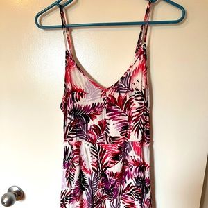 Others Follow Large Tropical Floral Print Sun Dress